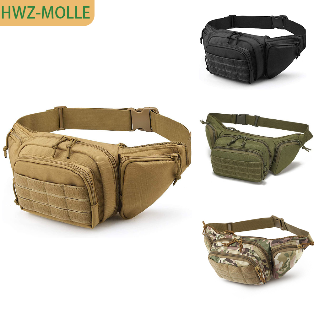 Edc Concealed Carry Fanny Pack - กระเป๋าคาดเอวแบบยุทธวิธี Molle พร้อมช่องซ่อนปืน สำหรับกิจกรรมกลางแจ้ง เช่น ล่าสัตว์