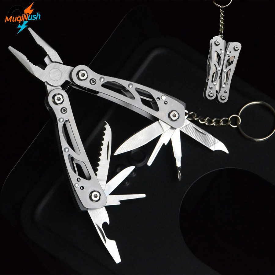 Edc Carry Pliers - มัลติทูลพวงกุญแจขนาดเล็ก 12 in 1 ยี่ห้อ MuqiNush