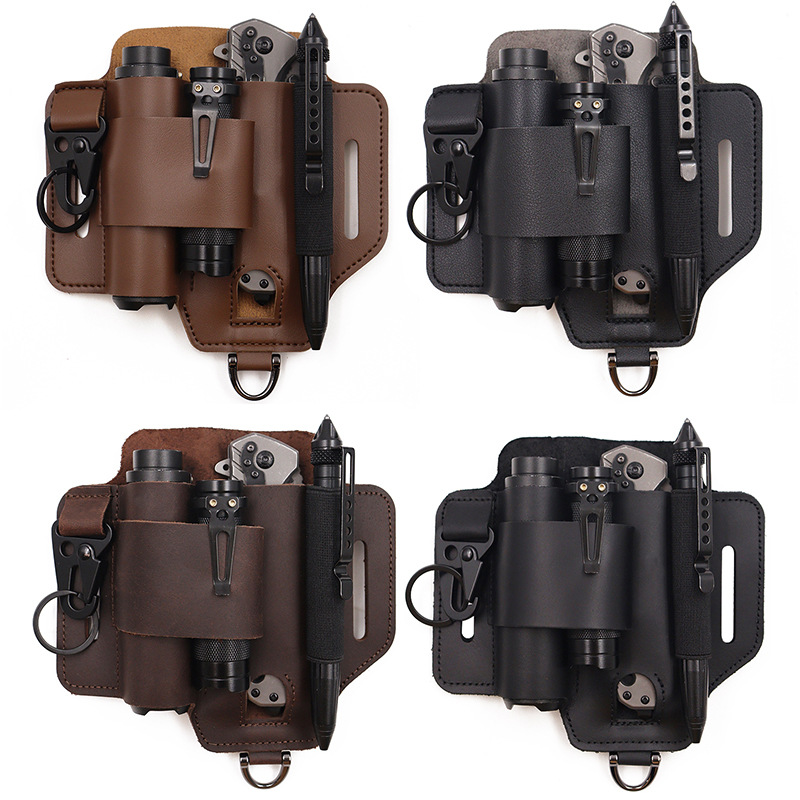 Edc Carry Bag - ซองใส่เครื่องมือยุทธวิธี EDC สำหรับเอาตัวรอดในป่า กระเป๋าคาดเอวสำหรับเก็บของใช้กลางแจ้ง ซองใส่ไฟฉาย ซองใส่มีด