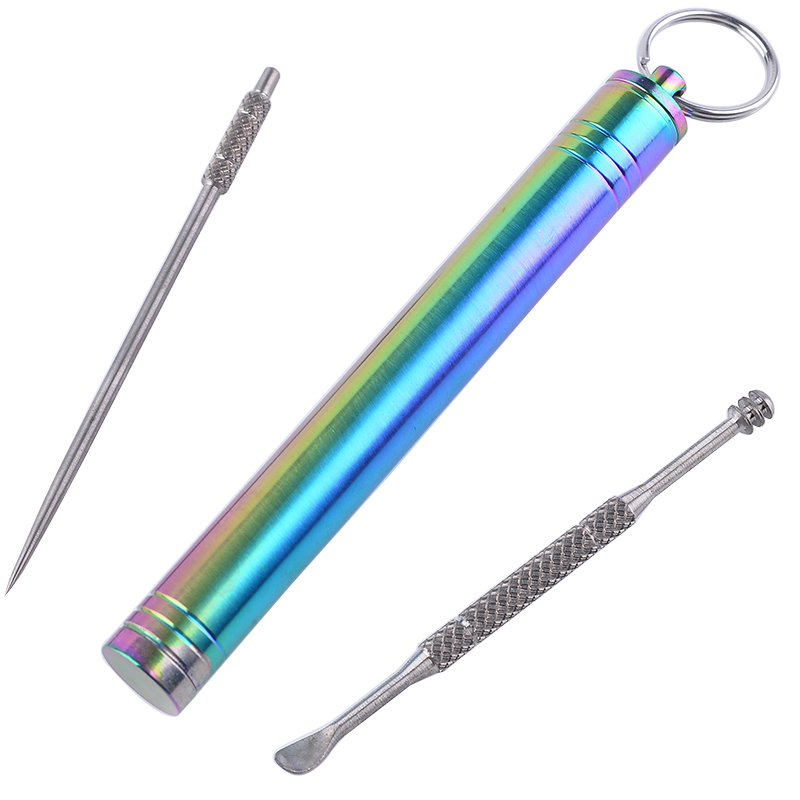 Pill Fob Capsule - กล่องเก็บของไทเทเนียมแบบแคปซูล ปิดสนิท กันน้ำ กันอากาศ สำหรับเก็บยา ไม้จิ้มฟัน