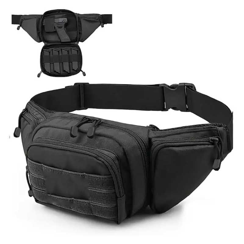 Edc Concealed Carry Fanny Pack - กระเป๋าคาดเอวกันน้ำแบบ Molle EDC กระเป๋าคาดเอวทางยุทธวิธี ซองใส่ของแบบซ่อนสำหรับการพกพาทางทหาร
