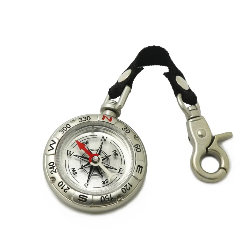 Compass Keychain Mini - GEFENSI เข็มทิศขนาดเล็กพร้อมพวงกุญแจเชือกเส้นเล็ก, Kompas มืออาชีพมัลติฟังก์ชั่น, อุปกรณ์เอาตัวรอด, อุปกรณ์กลางแจ้ง