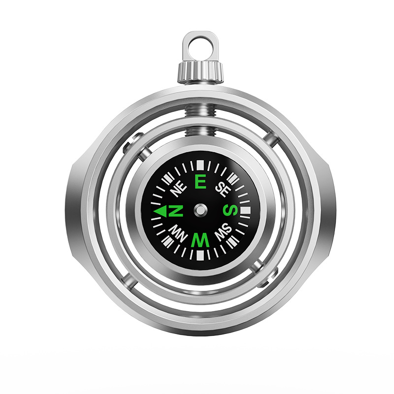 Compass Keychain Mini - พวงกุญแจลูกกลิ้งหมุน MINI Compass ของเล่นคลายเครียด ลดความวิตกกังวล สำหรับเด็ก