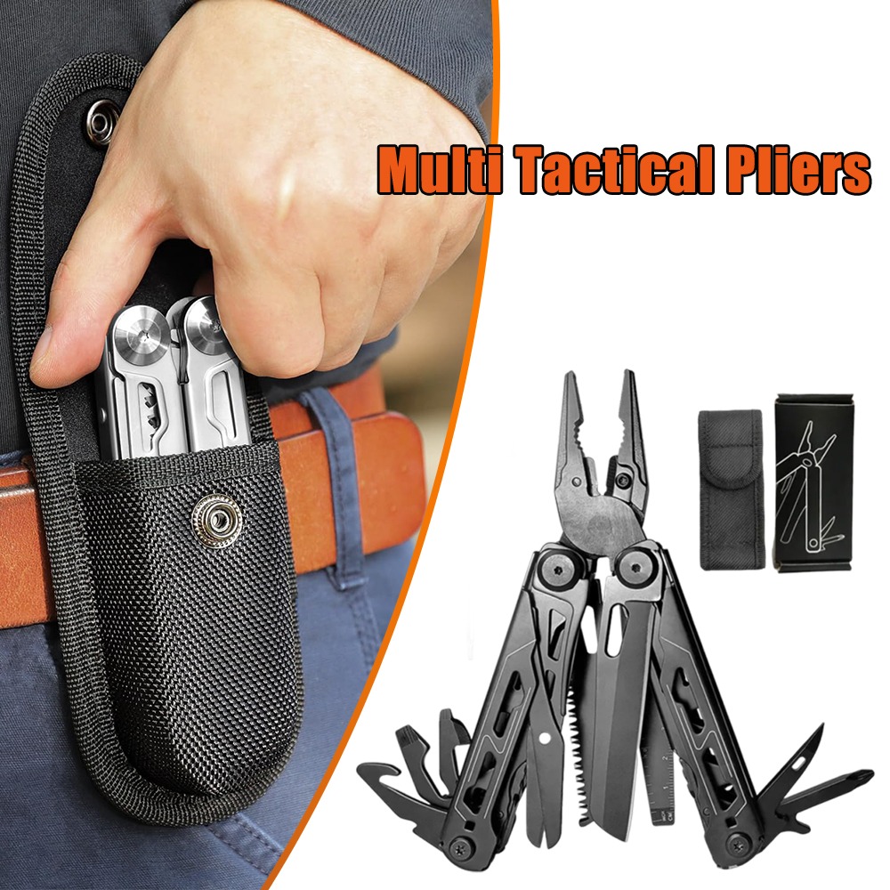 Edc Carry Pliers - คีมพับอเนกประสงค์สำหรับกิจกรรมกลางแจ้ง EDC เครื่องมืออเนกประสงค์ระดับมืออาชีพสำหรับการตั้งแคมป์ คีมยุทธวิธีอเนกประสงค์สำหรับการตั้งแคมป์ ตกปลา และพกพาในชีวิตประจำวัน