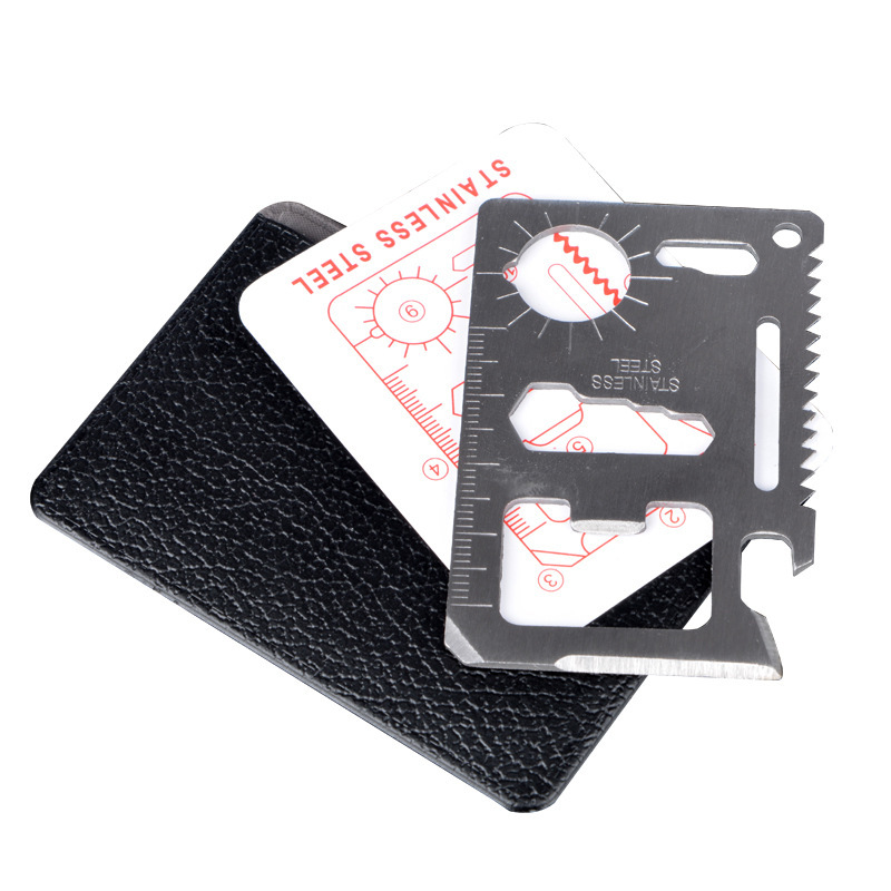 Multitool Credit Card - กระเป๋าเครื่องมือบัตรเครดิต 11 In 1 แบบพกพากลางแจ้ง Camping