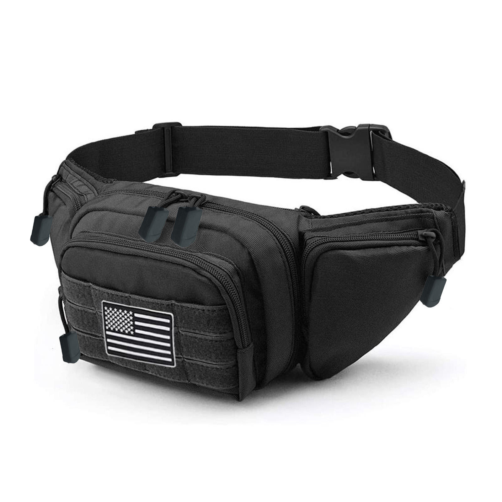 Edc Concealed Carry Fanny Pack - กระเป๋าคาดเอวแบบยุทธวิธี ซองใส่ปืนพกแบบซ่อน กระเป๋าคาดเอวกันน้ำ ระบบโมลล์ EDC สำหรับผู้ชาย