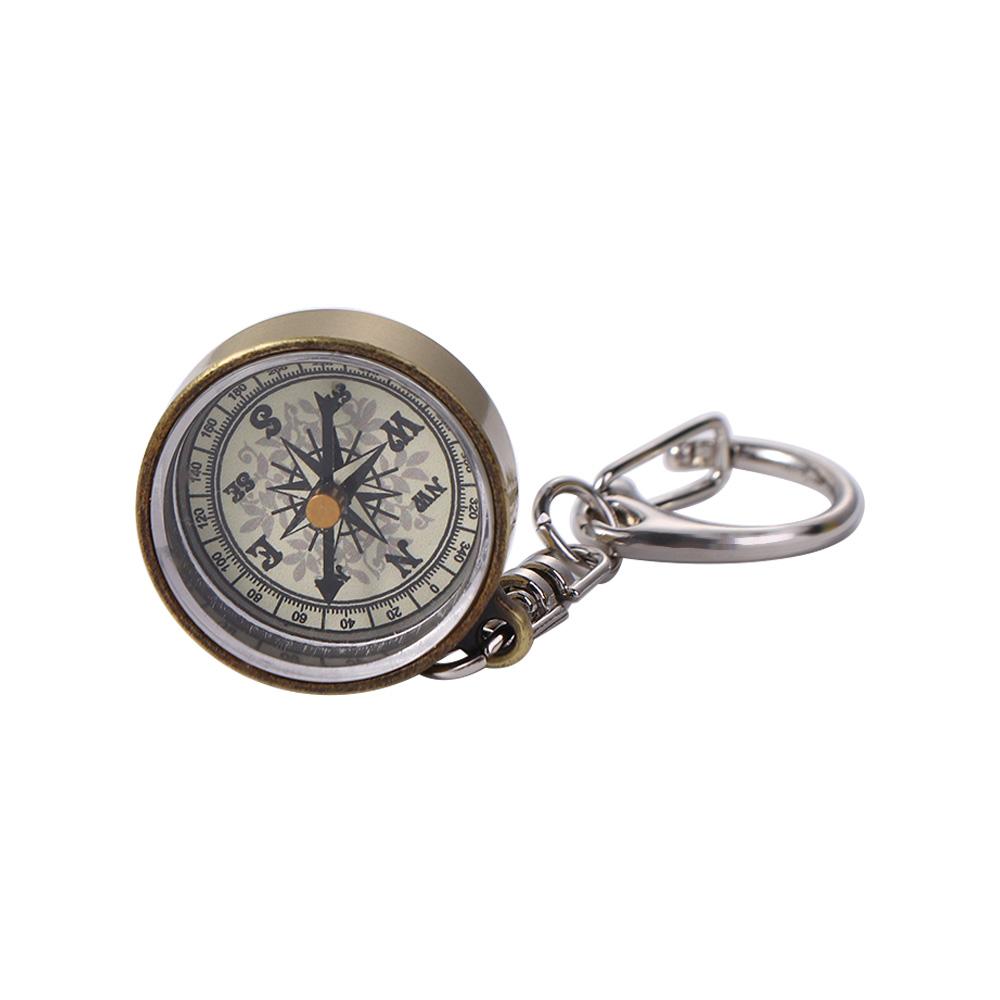 เข็มทิศพกพาขนาดเล็ก สีทอง วัสด - Compass Keychain Mini บทวิจารณ์และราคา