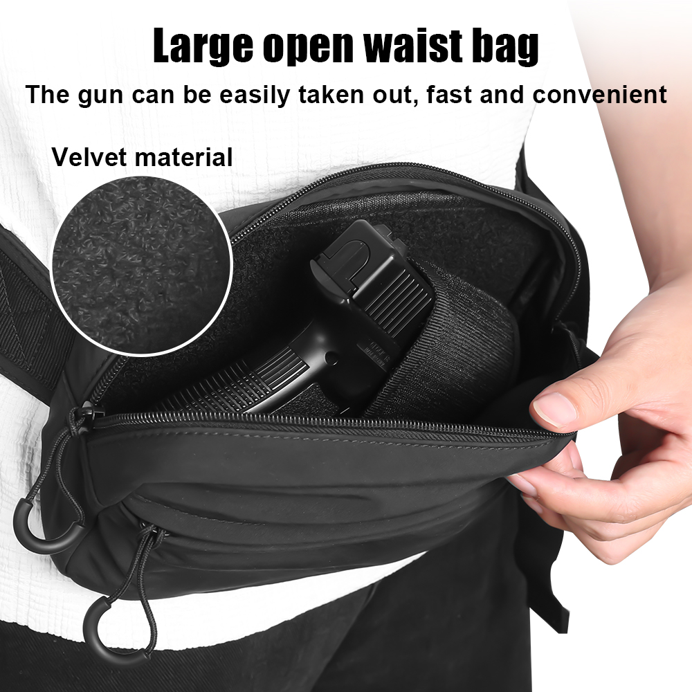 ยุทธวิธีCrossbodyกระเป๋าปืนพกเ - Edc Concealed Carry Fanny Pack บทวิจารณ์และราคา