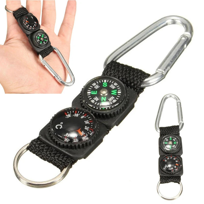 1 PC Universal มัลติฟังก์ชั่น  - Compass Keychain Mini บทวิจารณ์และราคา