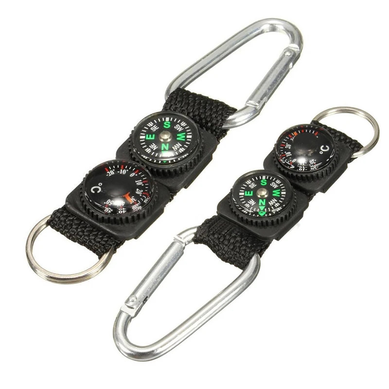 1 PC Universal มัลติฟังก์ชั่น  - Compass Keychain Mini บทวิจารณ์และราคา