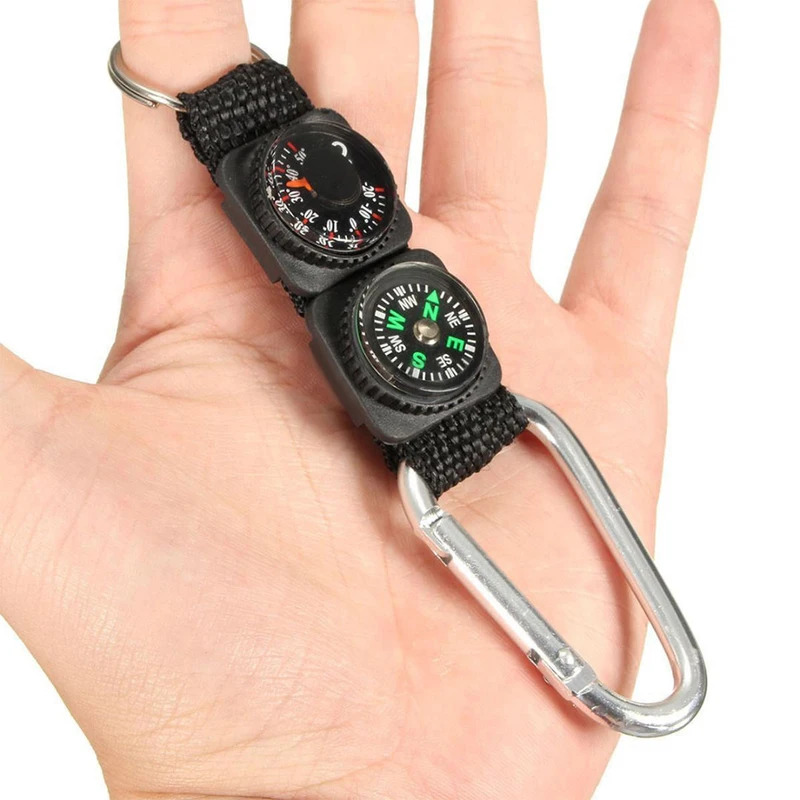 1 PC Universal มัลติฟังก์ชั่น  - Compass Keychain Mini บทวิจารณ์และราคา