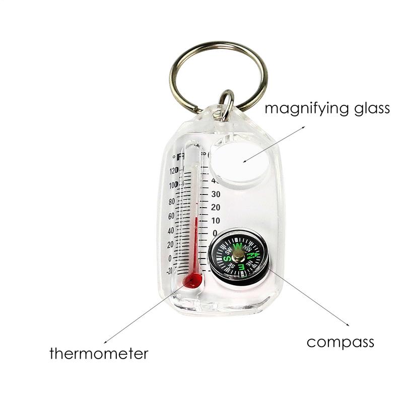 มินิพวงกุญแจมัลติฟังก์ชั่ตั้งแ - Compass Keychain Mini บทวิจารณ์และราคา