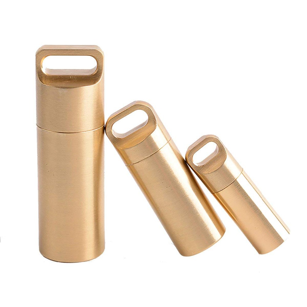 ทองเหลือง Airtight Watertight  - Pill Fob Capsule บทวิจารณ์และราคา