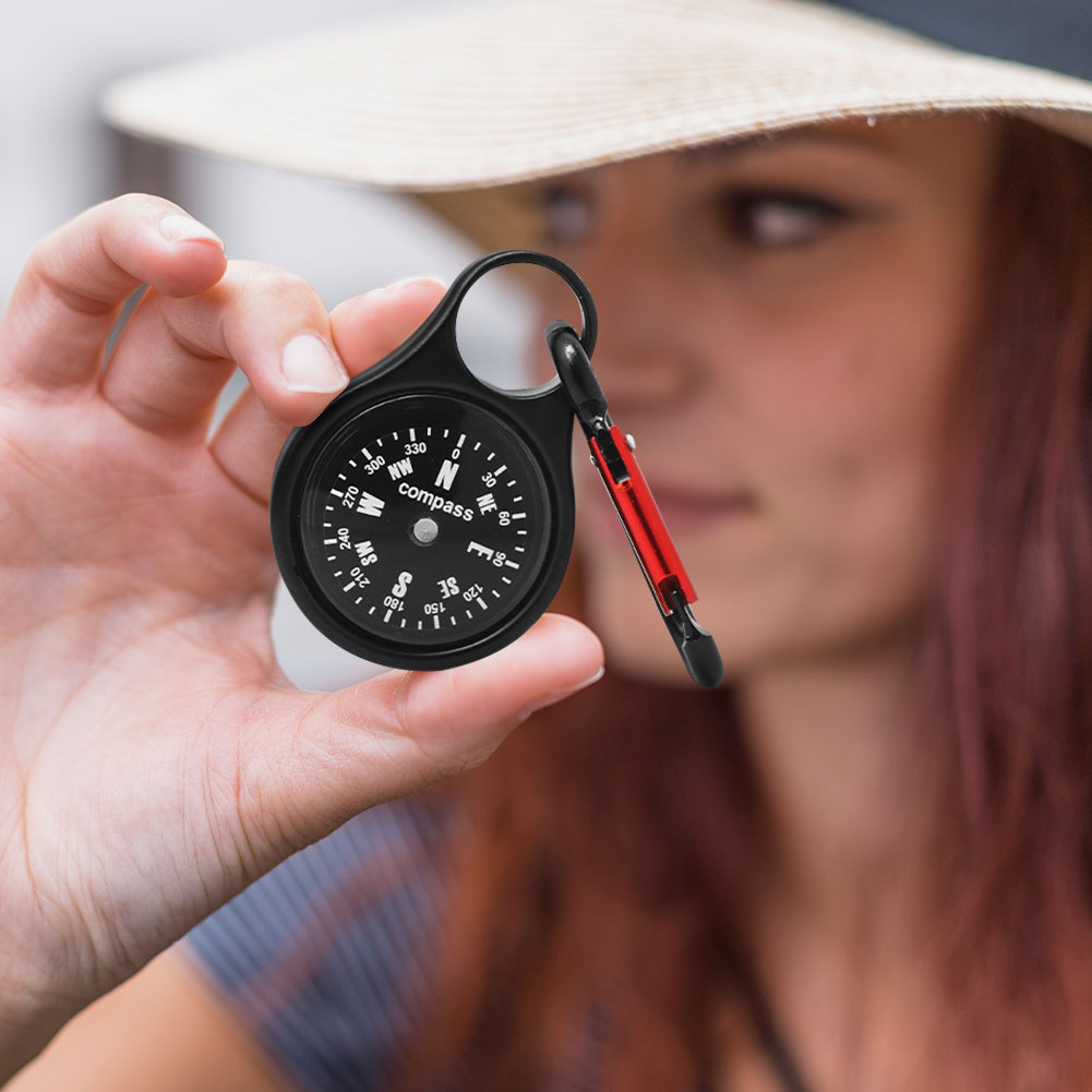 เข็มทิศขนาดเล็กพร้อมคาราบิเนอร - Compass Keychain Mini บทวิจารณ์และราคา