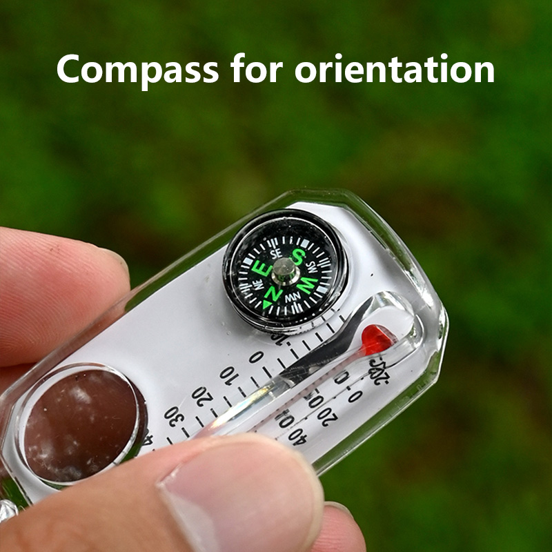อุปกรณ์กลางแจ้ง เข็มทิศ เทอร์โ - Compass Keychain Mini บทวิจารณ์และราคา