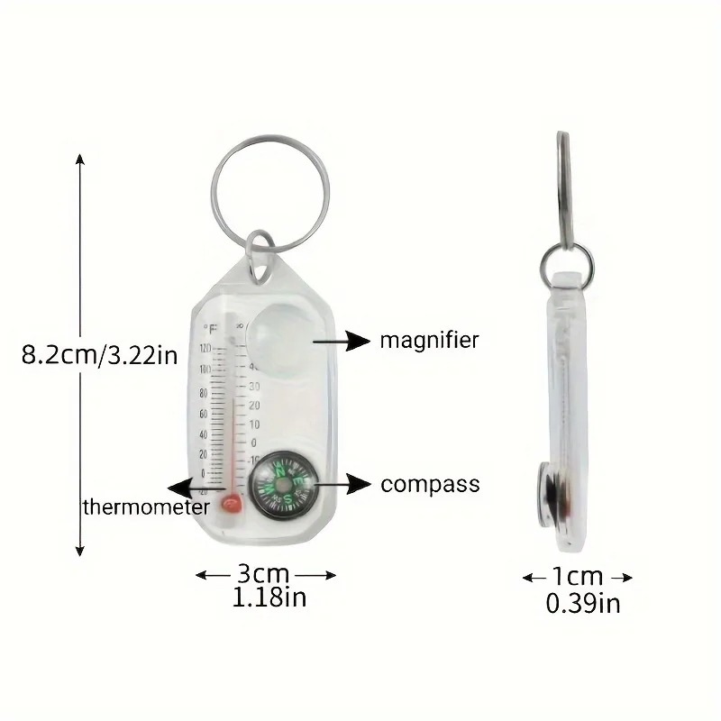 เข็มทิศพวงกุญแจ 3 in 1 แบบพกพา - Compass Keychain Mini บทวิจารณ์และราคา