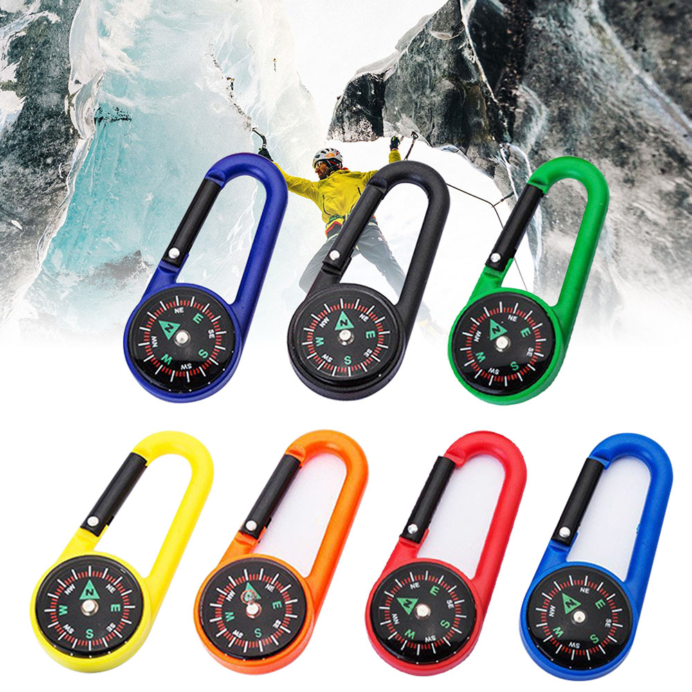 เข็มทิศแบบพกพาพร้อมคาราไบเนอร์ - Compass Keychain Mini บทวิจารณ์และราคา