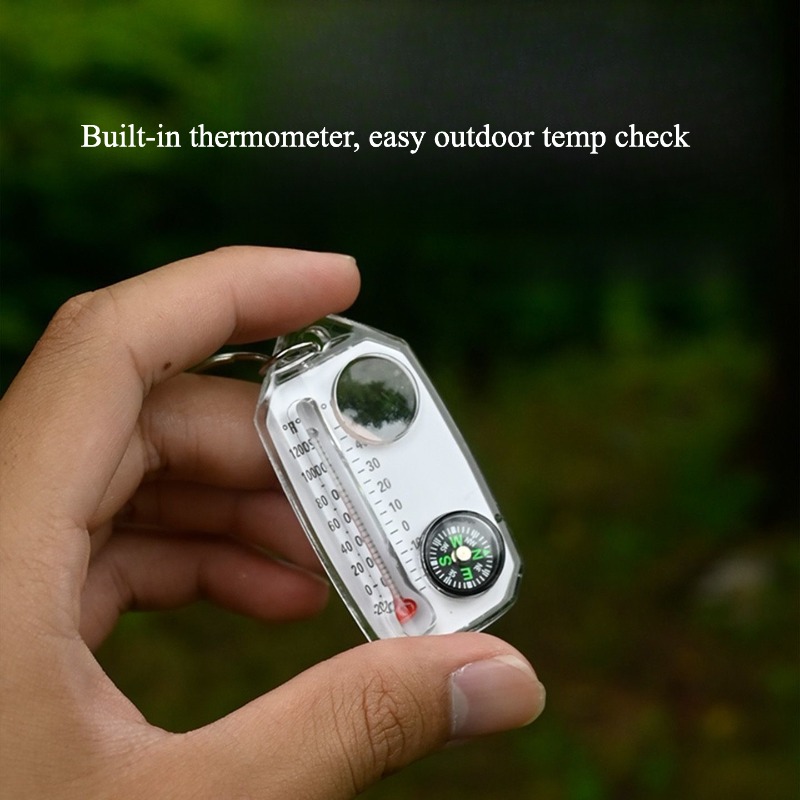 พวงกุญแจเข็มทิศเอาตัวรอดกลางแจ - Compass Keychain Mini บทวิจารณ์และราคา
