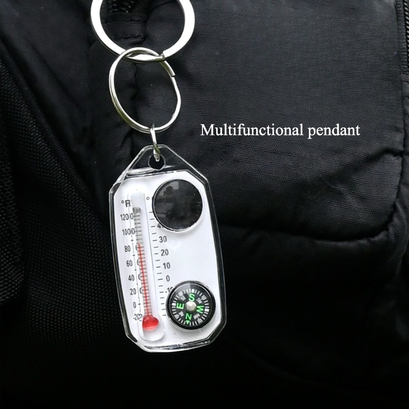 พวงกุญแจเข็มทิศเอาตัวรอดกลางแจ - Compass Keychain Mini บทวิจารณ์และราคา
