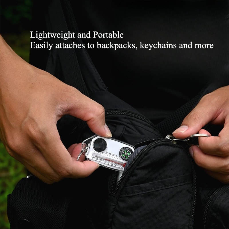 พวงกุญแจเข็มทิศเอาตัวรอดกลางแจ - Compass Keychain Mini บทวิจารณ์และราคา