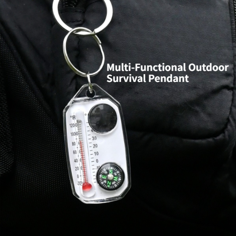 พวงกุญแจเอาตัวรอดกลางแจ้งขนาดเ - Compass Keychain Mini บทวิจารณ์และราคา