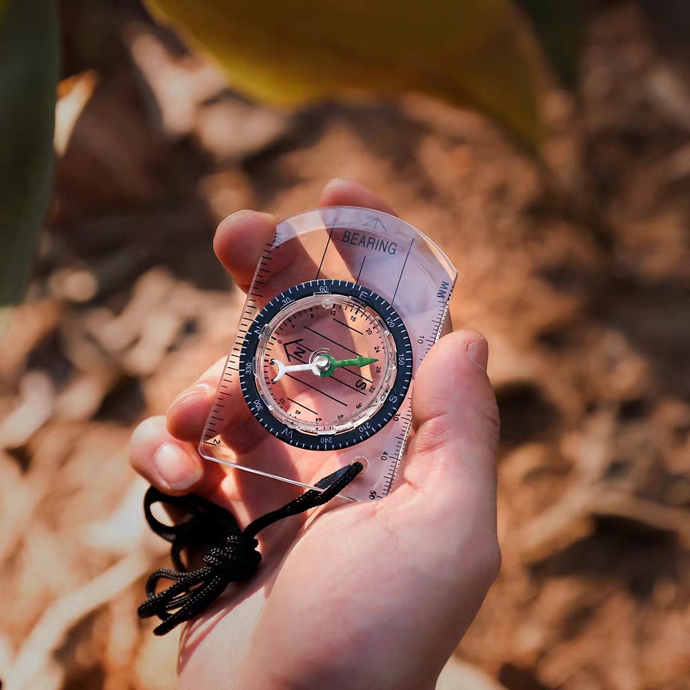 เข็มทิศอะคริลิกใสขนาดเล็กแบบพก - Compass Keychain Mini บทวิจารณ์และราคา